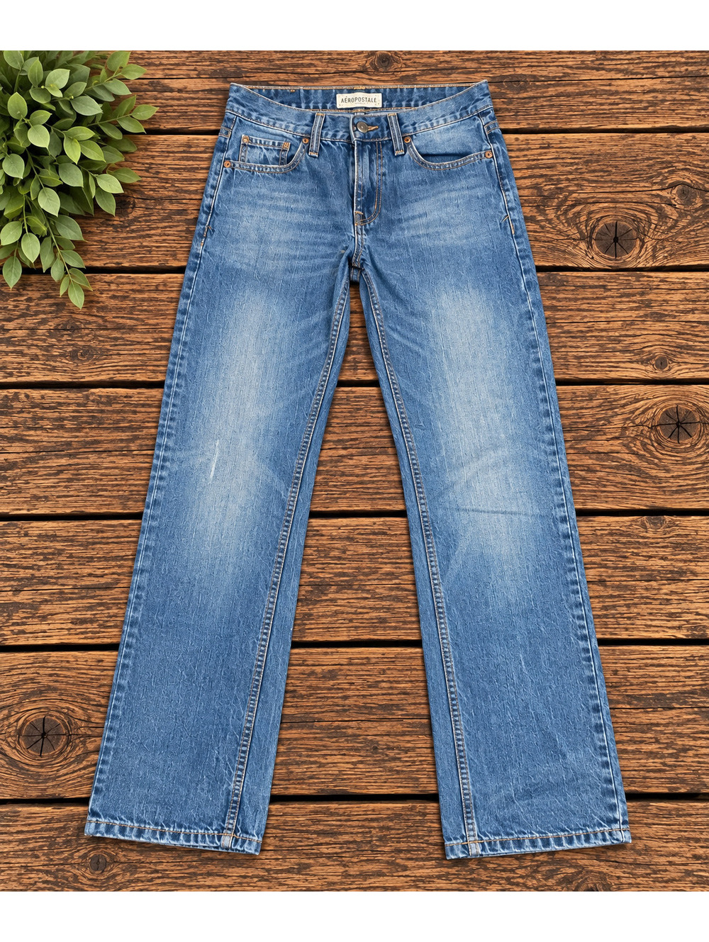 Aeropostal Faded blue slim straight jeans 28x30